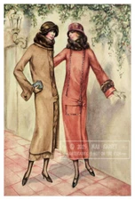 Velvedeau Tanagar Coats (1924) Botany Worsted Mills * Fashion * Frame Worthy ART