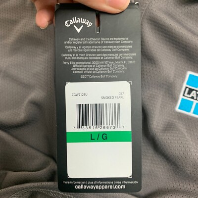 Callaway Golf Shirt Womens L Large Zinc Opti Dri Cooling