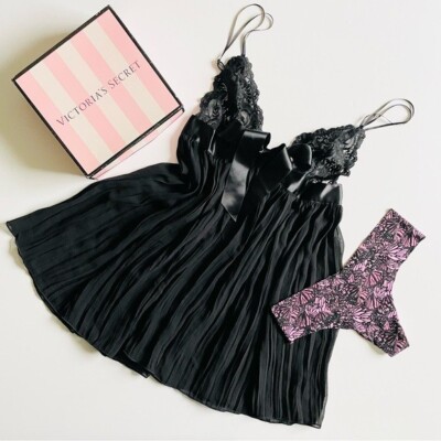 pleated babydoll dress victoria's secret Victoria's Secret Pleated Babydoll, Dusk Mauve, Medium at Amazon Women's Clothing store