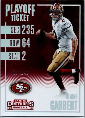 2016 Panini Contenders - Blaine Gabbert #19 Playoff Ticket /249