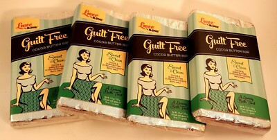 4 Bars Luxe by Mr. Bubble Guilt Free Cocoa Butter Bar Bath Treats Vintage