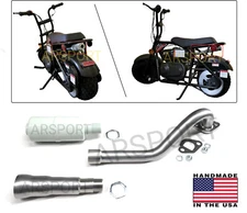 Center Exhaust Header tip / Muffler for TrailMaster Storm 200 Minibike, USA Made