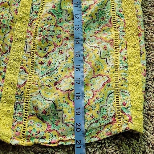 Pilcro Yellow Long Sleeve Crop Blouse Size M - Imagen 11 de 12