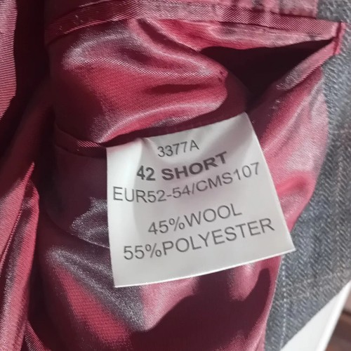 Brook Taverner Traje Chaqueta Hombre 42 Corto Gris Cuadros Tejido Tweed - Imagen 23 de 24