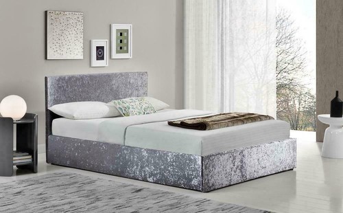 Crushed Velvet Divan Bed Base Valance Wrap Elasticated Frame Cover Double King - Picture 4 of 7