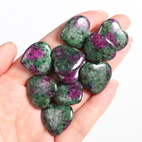 10PCS Natural Crystal Quartz Love Heart Carved Healing Gemstone 20x20mm - Picture 77 of 80