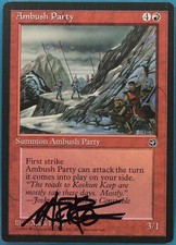 Ambush Party (B - Trail) Homelands NM Red Common SIGNED CARD (434434) ABUGames
