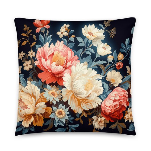 Vintage Peonies Throw Pillow with Insert, 2 sizes, French Country Accent Pillow - Bild 7 von 7