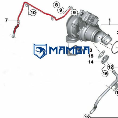 Línea de alimentación de aceite turbo MINI COOPER R55 R56 R57 1,6 LCI diésel N47C16A 11657823279 - Imagen 7 de 8