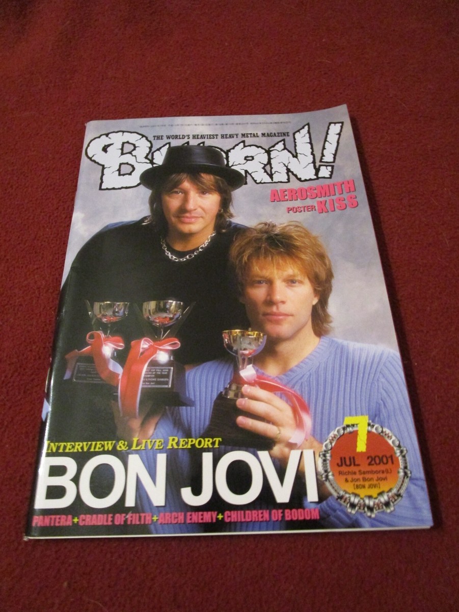 Burrn! July 2001 Japanese Heavy Metal Bon Jovi w/ Kiss poster | eBay