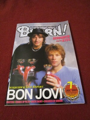 Burrn! July 2001 Japanese Heavy Metal Bon Jovi w/ Kiss poster | eBay