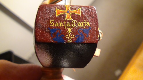 Vintage Santa Maria Wooden Ship Lamp Mounted Old world map, from Cee Dee Imports - Picture 6 of 24