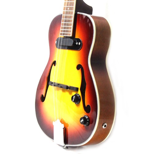 Jazz Ukulele F hole 26'' Mini Acoustic 4 Strings Ukelele With Pickup - Picture 7 of 7