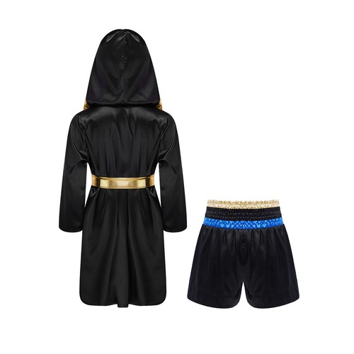 Kids Boys Outfit Kickboxing Suit Role Play Set Performance Uniform Color Block - Picture 12 of 46