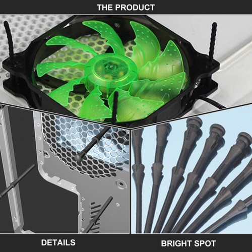 20 PCS Fan Shock-proof Screws Noise Anti-vibration Radiator Computer Case - Photo 4/12