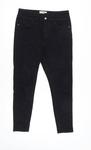 New Look Damen schwarz Skinny High-Waist Jeans Gr. 14