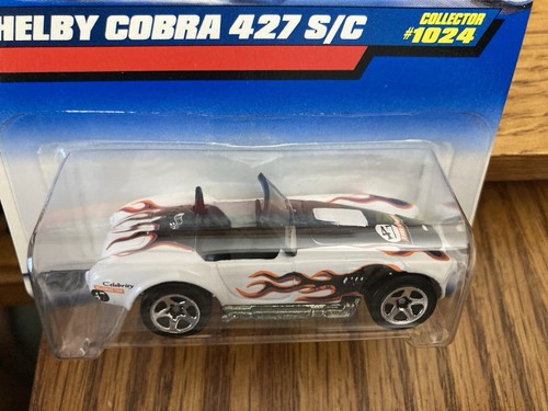 1999 Hot Wheels SHELBY COBRA 427 S/C #1024 White W/flames w/5 Spokes Vintage - Picture 3 of 5