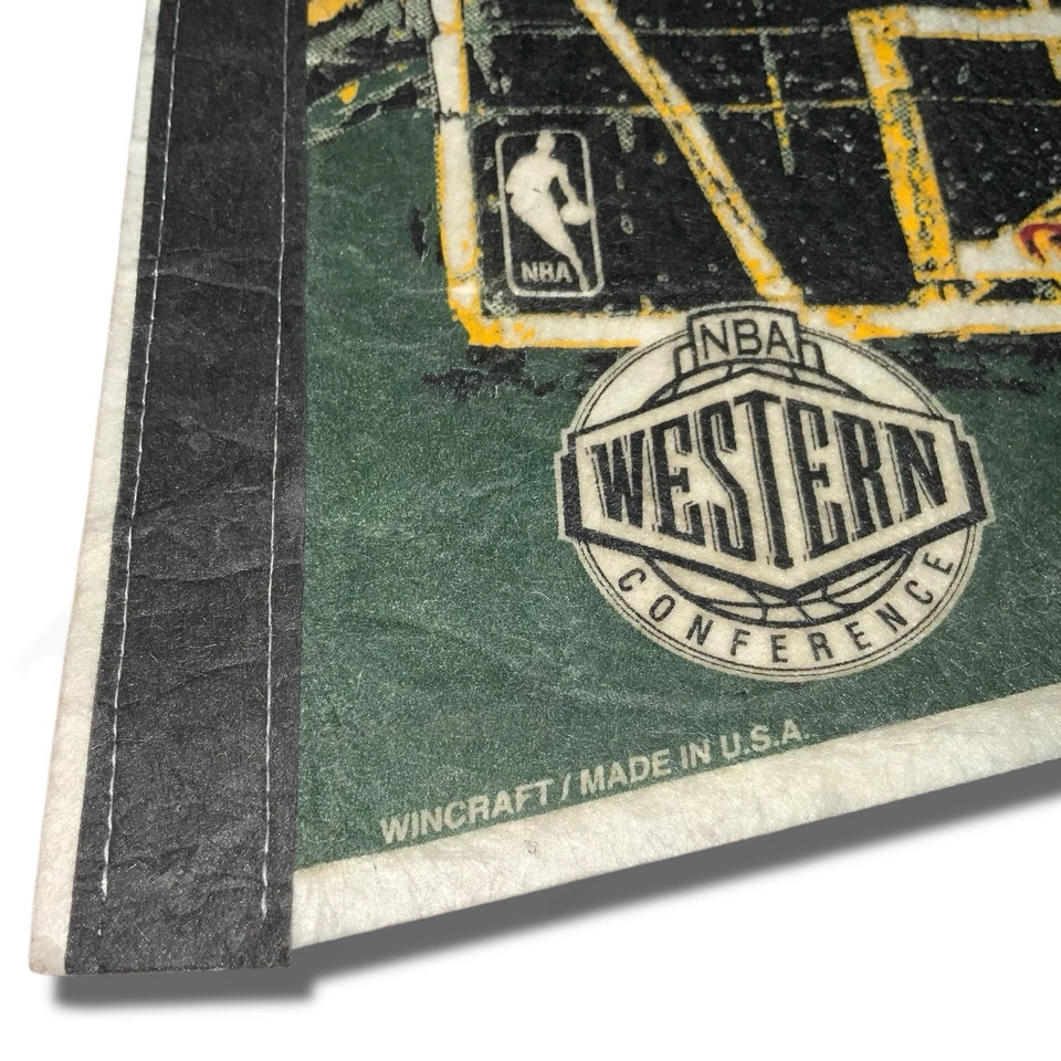 Wincraft Seattle SuperSonics Pennant Green 1996 Champions Space Needle Vintage - Image 3 of 4