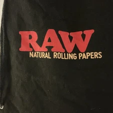 RAW Rolling Papers Brand Backpack Drawstrings Black Lightweight NWT New