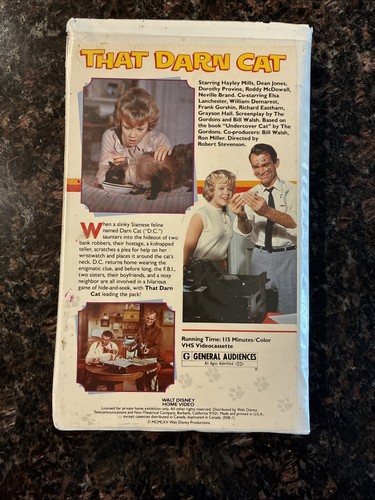Disney VHS Tape That Darn Cat *Fast Ship - Imagen 9 de 17