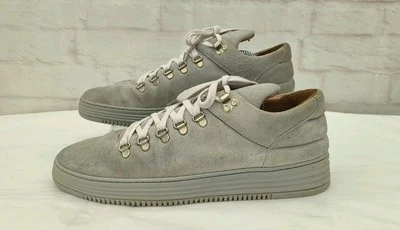Filling Pieces Men Trainers Size 9-10 Grey Suede Laces Low Tops Sneakers Casual - Image 1 of 4