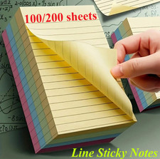 100/200x Post It Sticky Notes, Self Adhesive,4 Color Reminder Paper Memo Pads UK