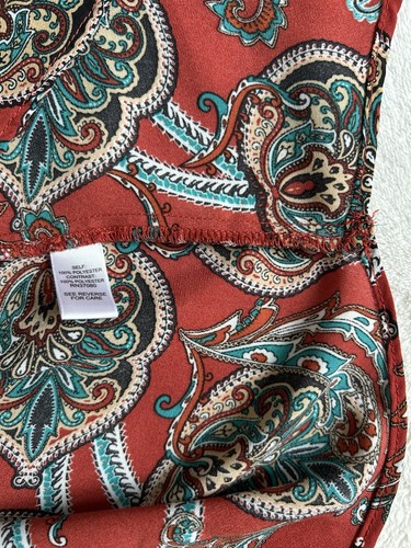 Cato Damen mehrfarbig Paisley V-Ausschnitt ärmellos Bluse Top Größe XL EUC - Bild 13 von 14