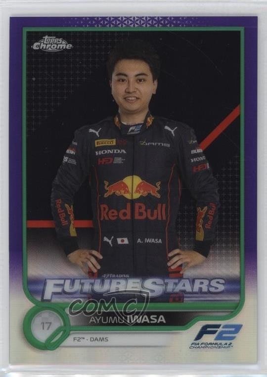 2022 Topps Chrome Formula 1 Purple & Green Refractor Ayumu Iwasa #92 1o1p