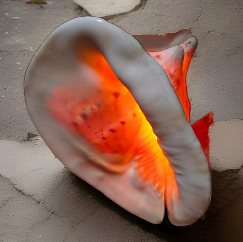 PRICE DROP: Vintage Queen Horned Conch Shell Large 2.5 lb. Beach theme BOHO