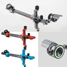 9" Carbon Bar Sight 2X 4X 6X 8X Lens Archery Compound Bow Competition Shoot R/LH