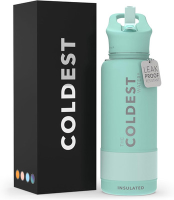 Coldest Insulated Water Bottle with Straw Lid - Stainless Steel Metal Insulated