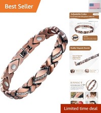 Pure Copper Bracelets for Women,Ultra Magnetic Bracelets for Women with 3500 ...