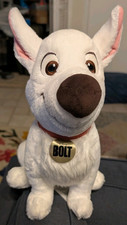 Disney Bolt White Plush Stuffed Dog w/ Fabric Tags
