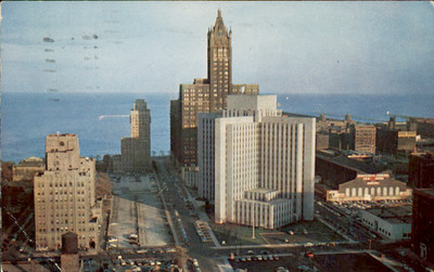 Postcard Veterans Administration Research Hospital Chicago Illinois Aerial View