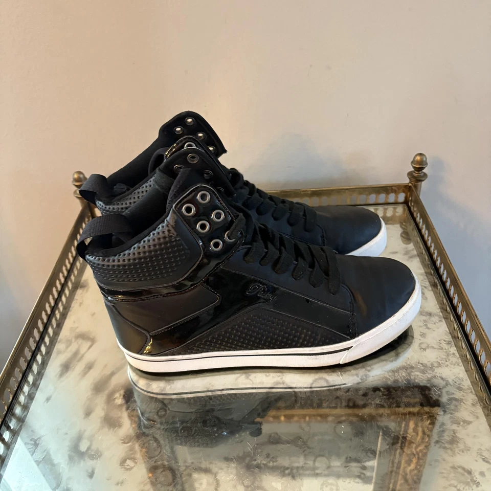 Zapatos de caña alta de pastelería para mujer talla 8 negro charol glam pastel zapatillas Foto 4 de 4