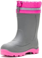 Kamik Snobuster 3 Snow Boots Kids US 5 Charcoal Waterproof Round Toe JOBB1023