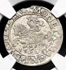POLAND, Lithuania. Sigismund, 1559. Silver 1/2 Groschen, NGC AU55