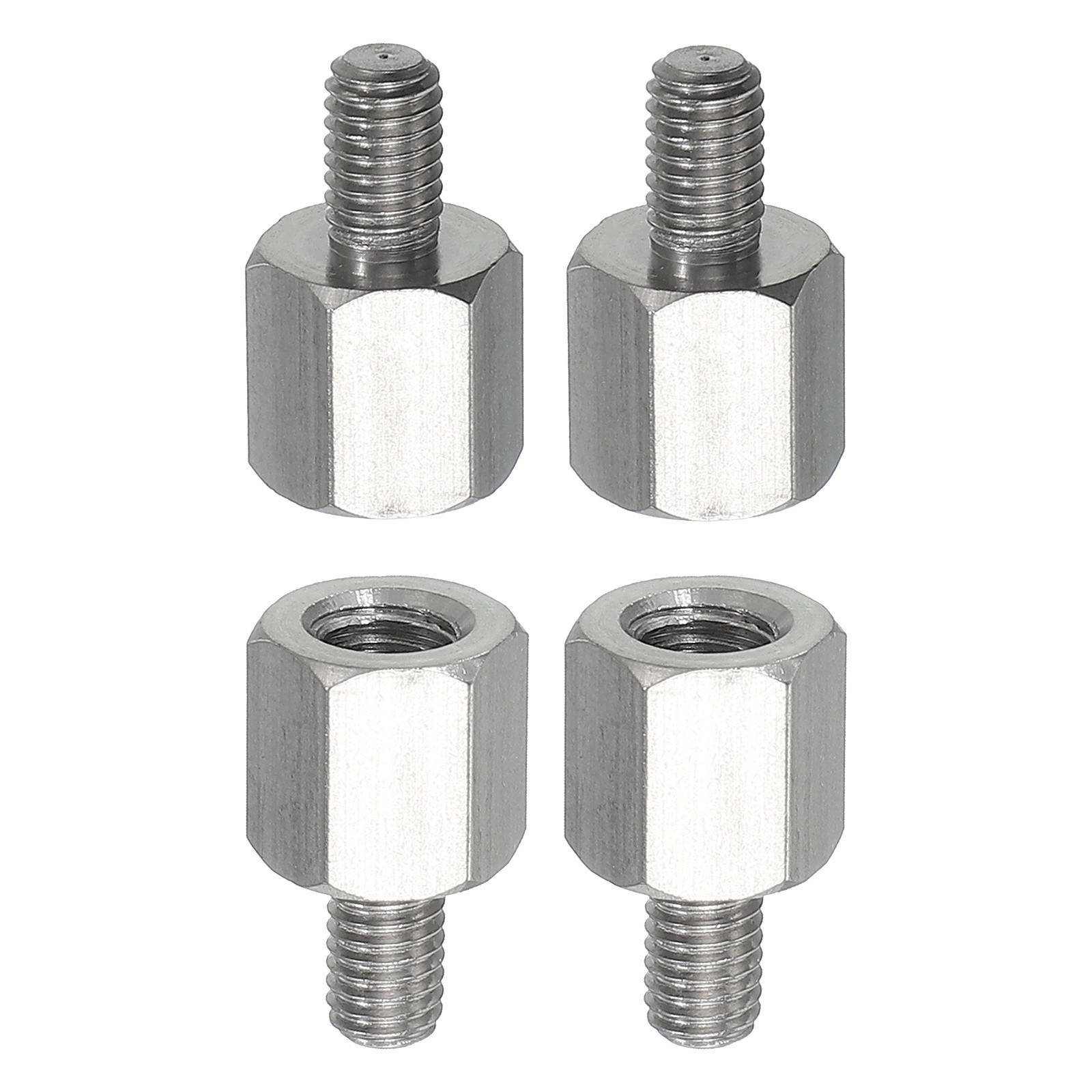 4pcs M5x8mm Male to M6x10mm Female Thread Spacer Standoffs Screws