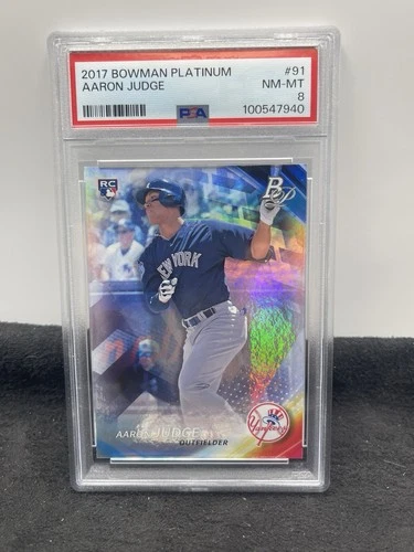 Aaron Judge 2017 Bowman Platinum PSA 8 RC Yankees MVP ROY Rookie Card