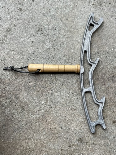 Griglia barbecue a gas e carbone coperchio in alluminio pressofuso supporto puntello con manico in legno - Foto 1 di 5