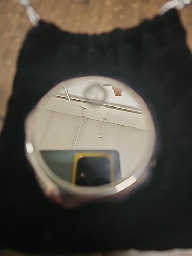 Vintage heavy Silver tone Plated Compact Mirror By Godinger IntL unpolished. - Picture 4 of 6