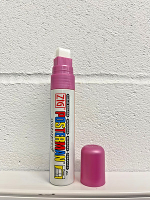 Kuretake ZIG Posterman Waterproof PMA-120 Metallic Liquid Chalk Pen 15mm Pink
