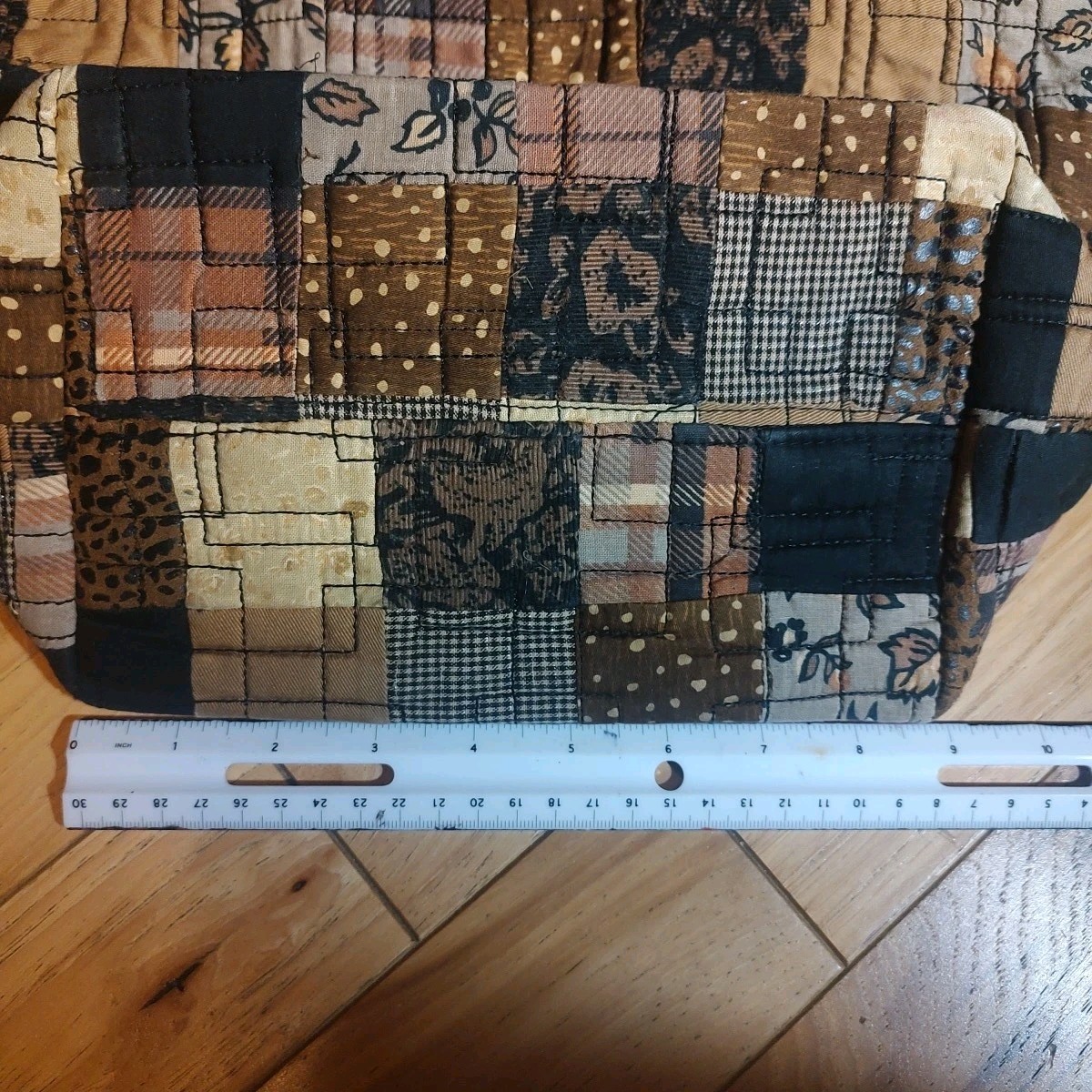 Donna Sharp Brown Patchwork Purse - image 5