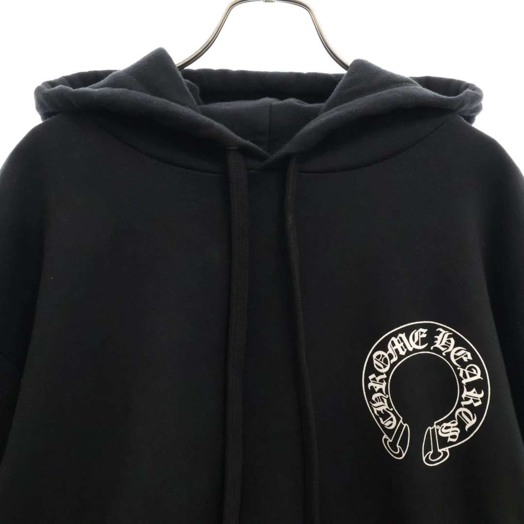 Pullover ferro di cavallo Chrome Hearts felpa con cappuccio stampa braccio felpa floreale nero usatoc