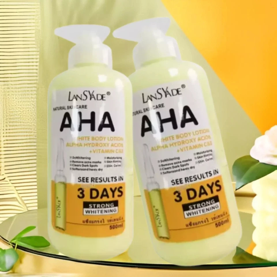 AHA Strong Brightening Body Cream Hydroxy Acid Vitamin C Whitening 500ml USA - Image 2 of 4
