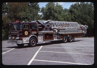 Springfield PA Tower 44 1978 Sutphen Fire Apparatus Slide