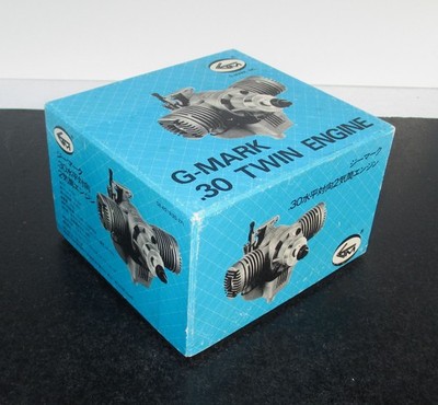 G-MARK .30 flat twin 4.95cc vintage 2 stroke glow engine for R/C airplane used