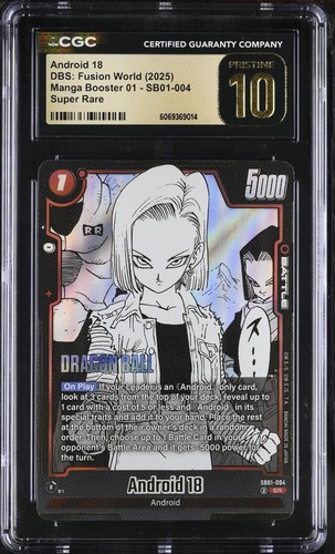CGC 10 Pristine - Android 18 SB01-004 [Dragon Ball Manga Booster 01] - Bild 1 von 2