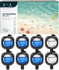 Car Air Freshener Vent Clips, 8 PK, 6 Ocean, 2 New Car Scent, Long Lasting Air F