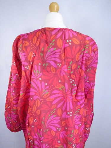 Gudrun Sjoden Kaprifol Dress Size L 16-18 Tunic Top Red Floral Print: 47" Bust - Picture 11 of 13
